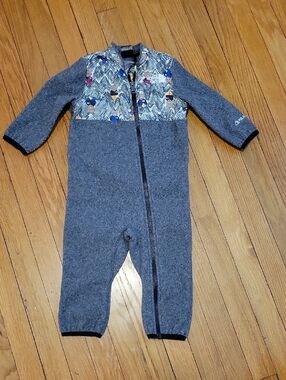 The North Face Gray Fleece Baby Denali One-Piece